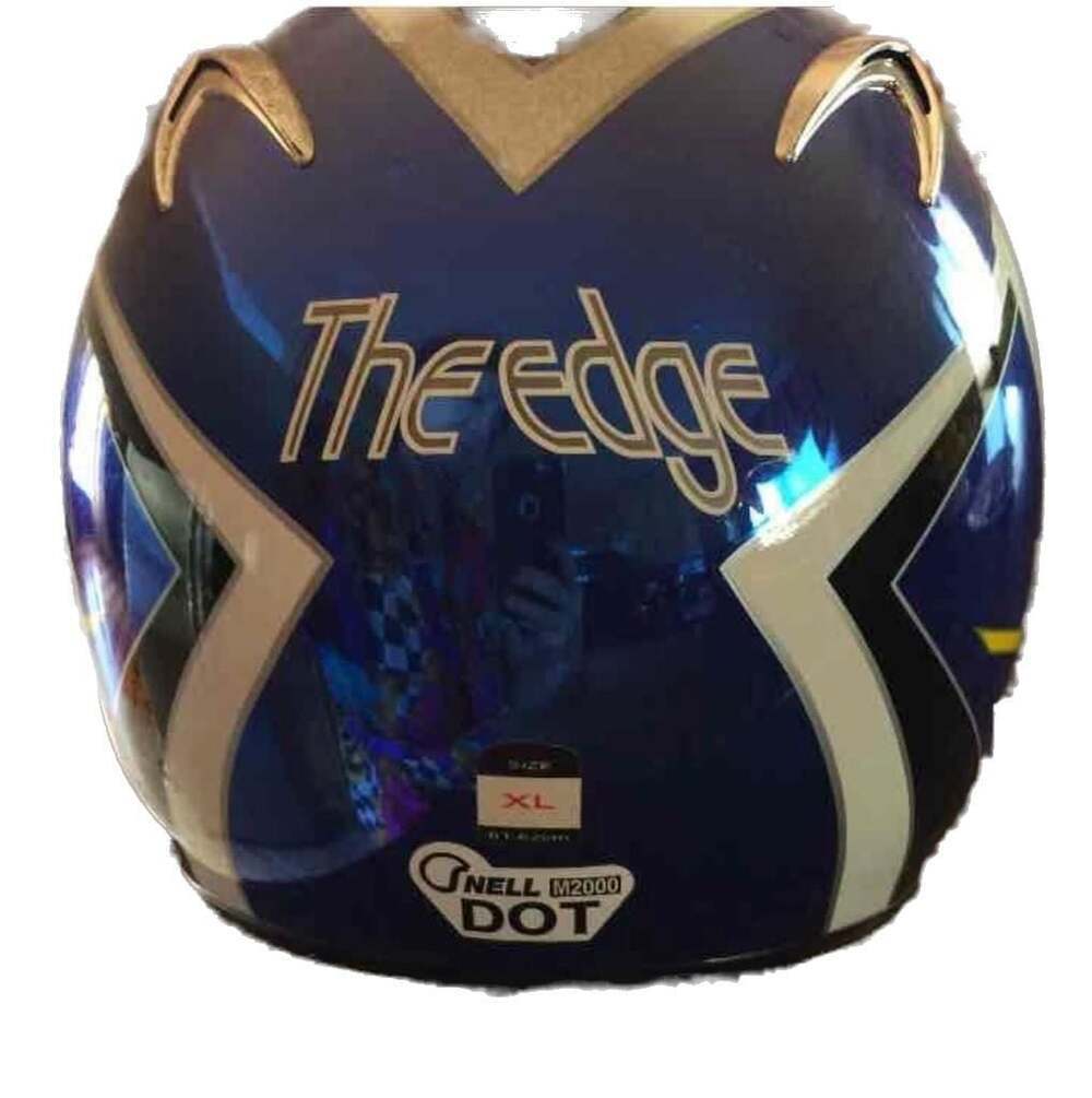 THH The Edge Blue Silver Motocross Dirt Bike Helmet Size XL SNELL M2000